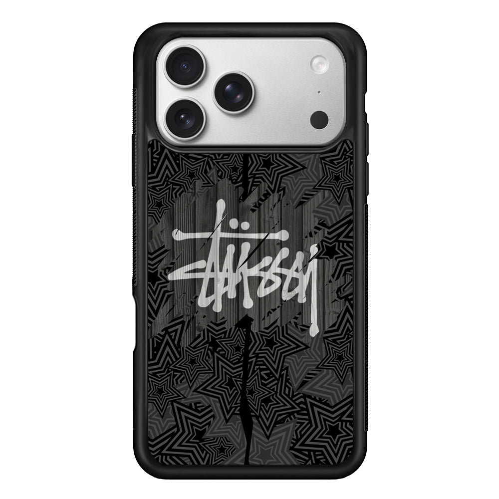 Stussy Star from The Night iPhone 17 Pro Case | Slim Rubber Case for iPhone 17 Pro