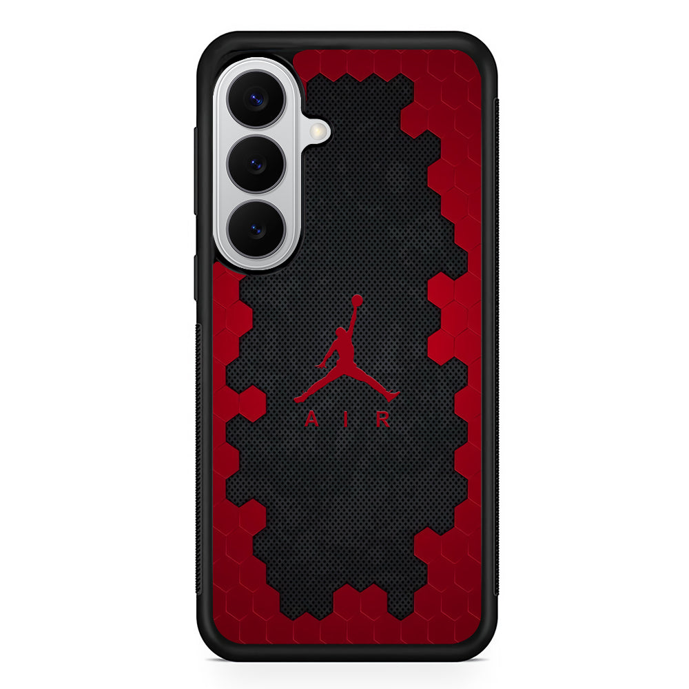 Air Jordan Red Honeycomb Samsung Galaxy S26 Case | Slim Samsung Galaxy S26 Rubber Case