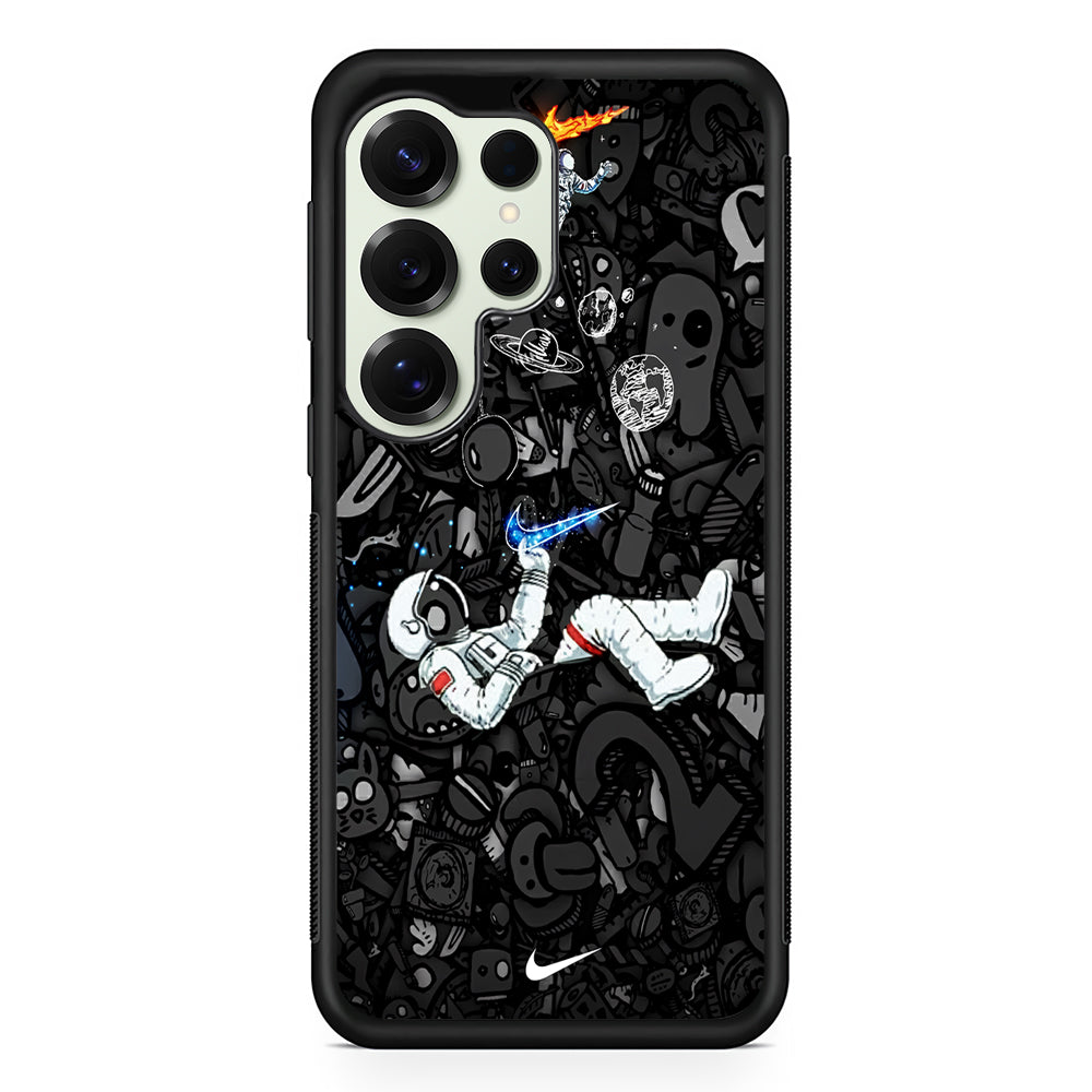 Nike Graffiti Astronaut Samsung Galaxy S25 Ultra Case | Durable Rubber Case for Samsung Galaxy S25 Ultra