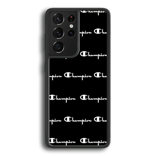 Champion Bland And White Samsung Galaxy S24 Ultra Case | Slim Rubber Case for Samsung Galaxy S24 Ultra