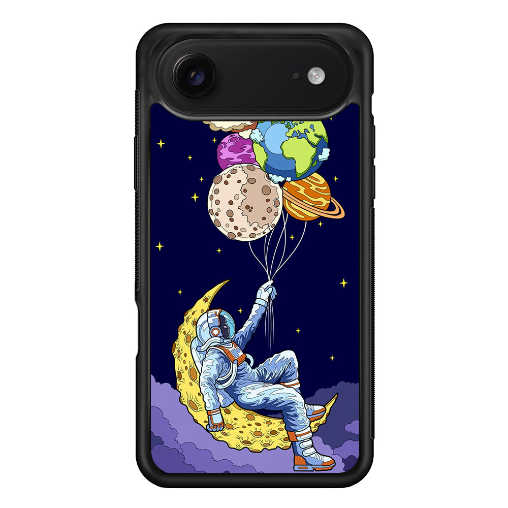 Astronaut Relaxing Holding Planet iPhone 17 Air Case | Protective Case for iPhone 17 Air