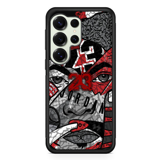 Air Jordan Face Without Mask Samsung Galaxy S25 Ultra Case | Durable Rubber Case for Samsung Galaxy S25 Ultra