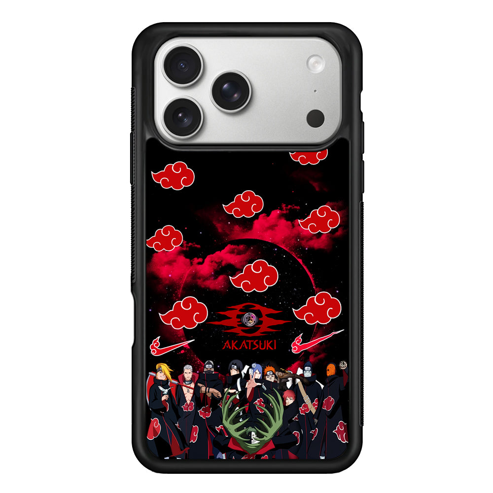 Naruto Akatsuki Troops iPhone 17 Pro Case | Slim Rubber Case for iPhone 17 Pro