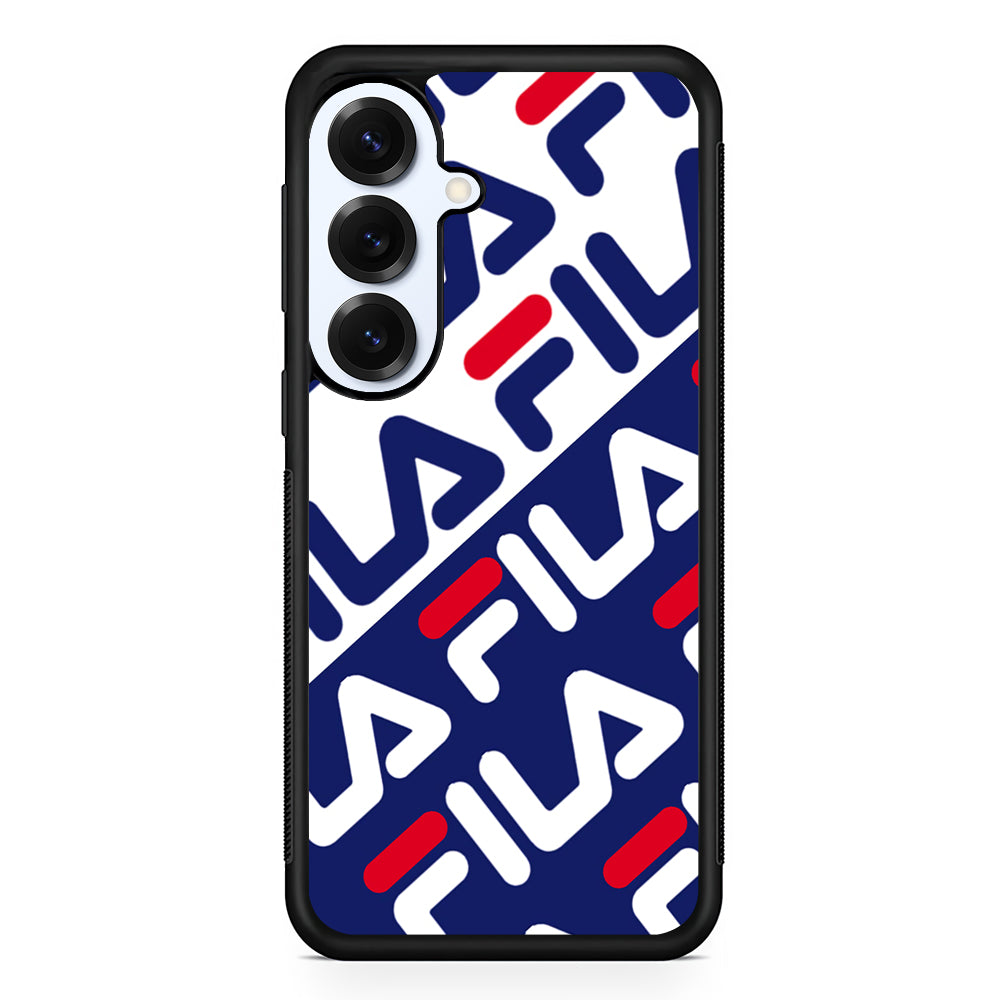 Fila Patern in Slope Samsung Galaxy S25 Plus Case | Slim Rubber Case for Samsung Galaxy S25 Plus