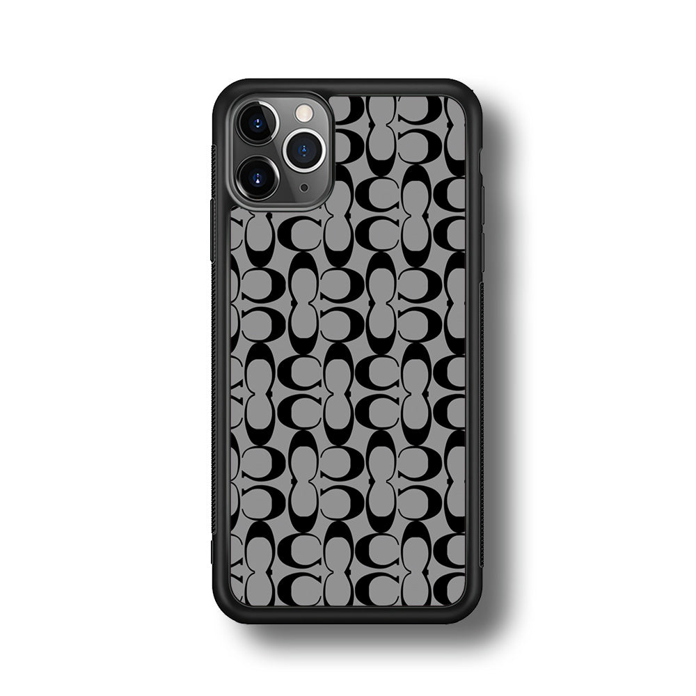 Coach Black Grey iPhone 11 Pro Max Case | Slim Rubber Case for iPhone 11 Pro Max