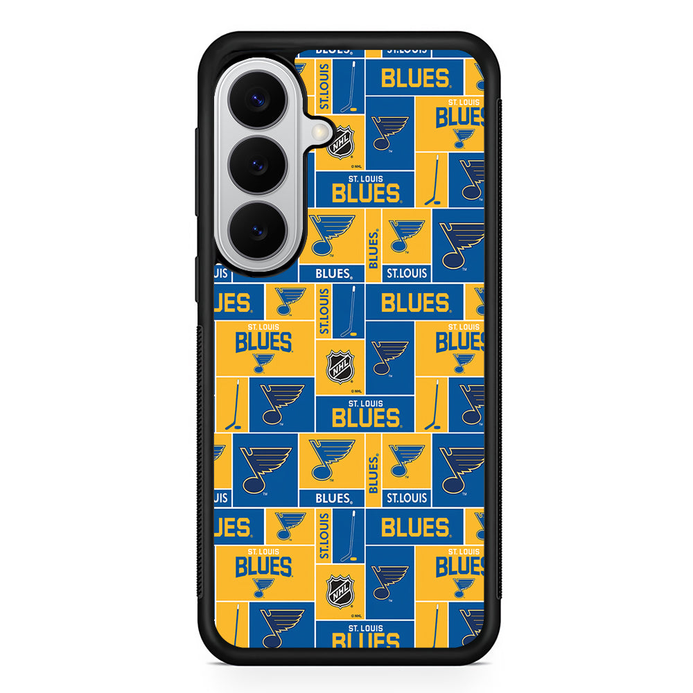 St. Louis Blues Pattern Samsung Galaxy S26 Case | Protective Rubber Cover