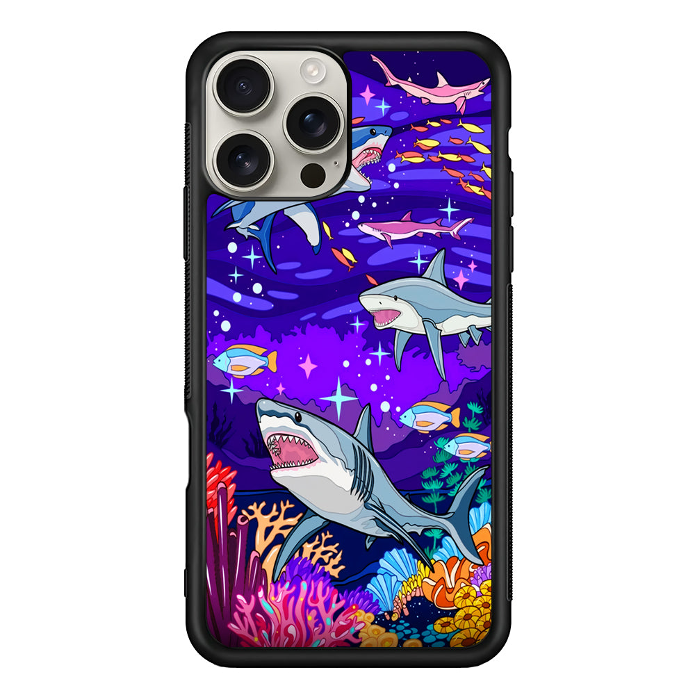 Shark Fish Cartoon iPhone 16 Pro Max Case | Stylish Protective Case for iPhone 16 Pro Max