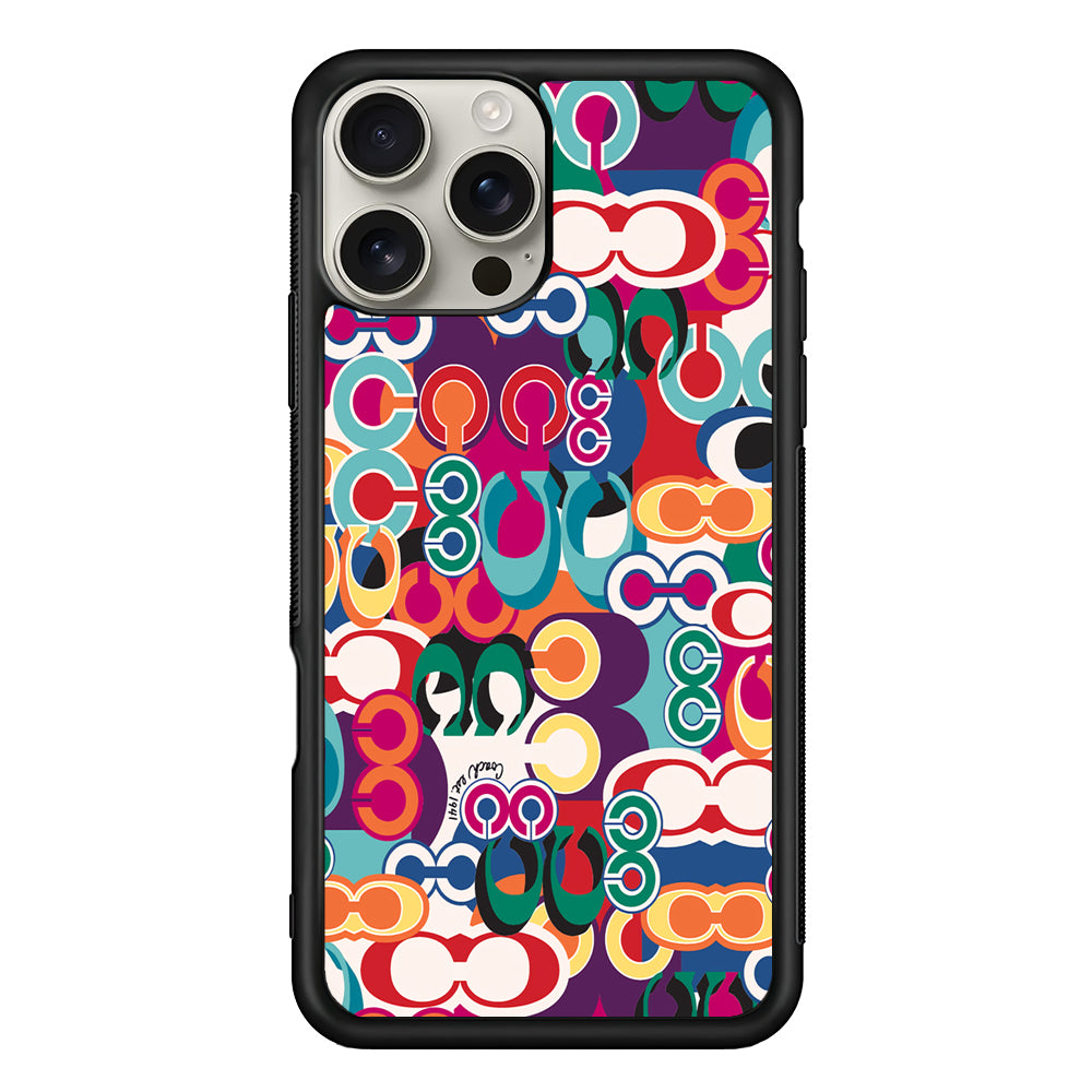 Coach Colorful iPhone 16 Pro Max Case | Slim Rubber Case for iPhone 16 Pro Max