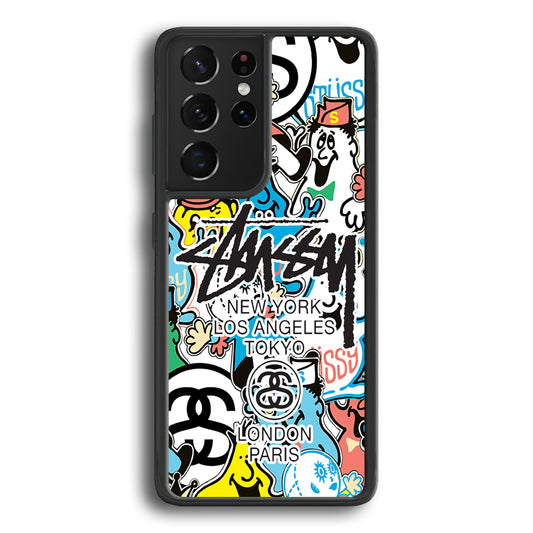 Stussy Doodle Doll Samsung Galaxy S22 Ultra Case | Slim Rubber Case for Samsung Galaxy S22 Ultra
