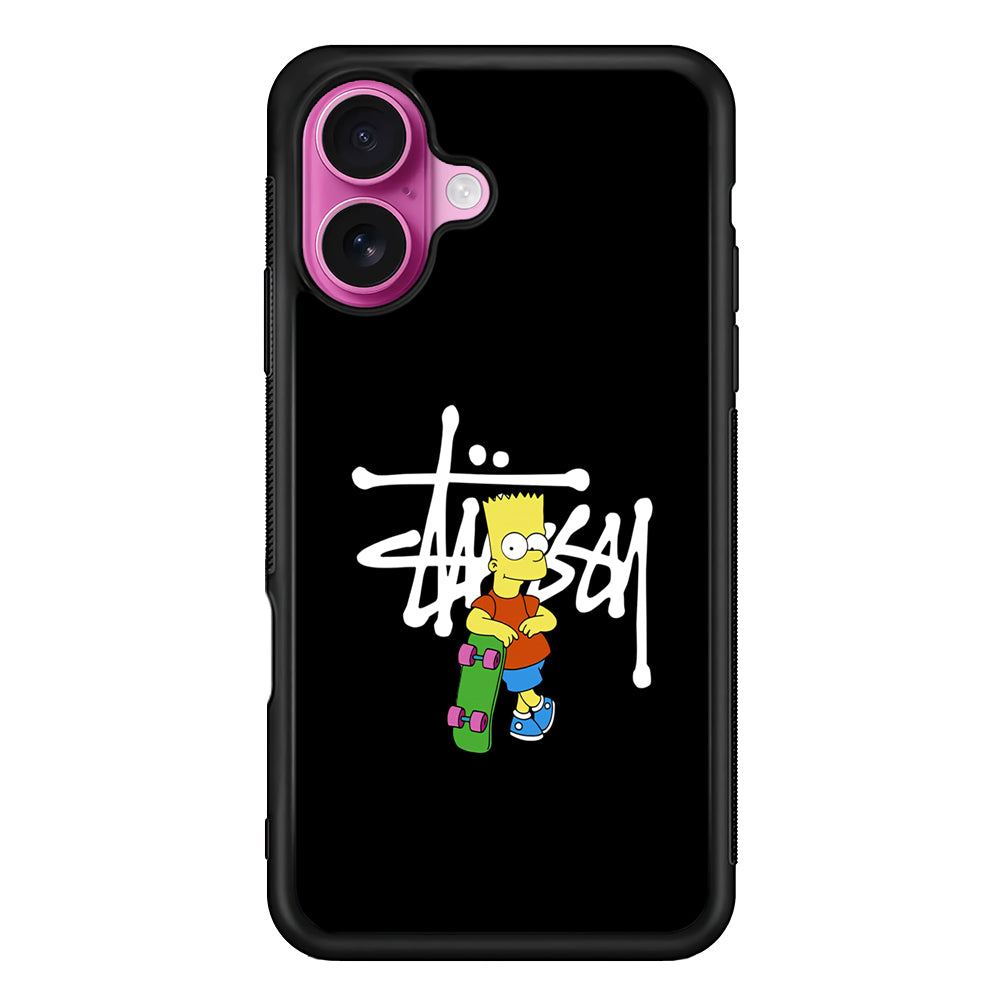 Stussy Simpson Skate iPhone 17 Case | Slim Rubber Case for iPhone 17