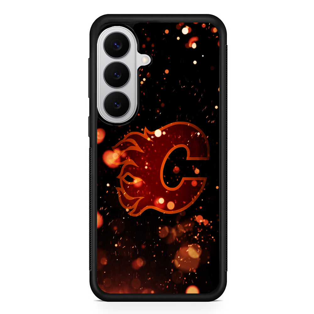 Calgary Flames Sparkling Samsung Galaxy S26 Case | Protective Rubber Cover