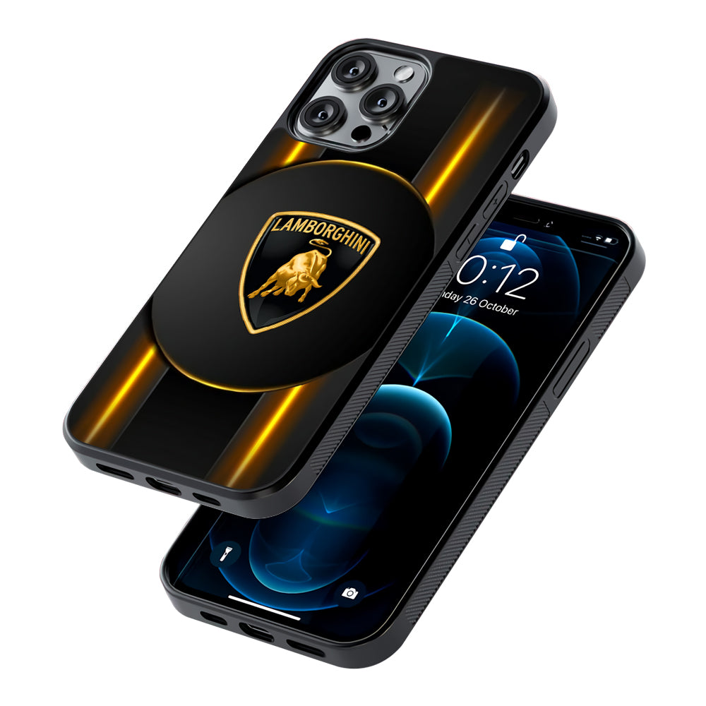 Lamborghini Light Up The Darkness 2D Rubber Phone Case | Slim Protective Phone Case