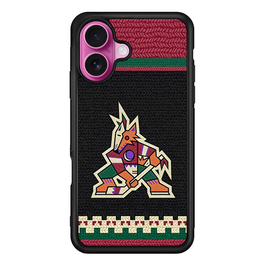 Arizona Coyotes Pattern iPhone 17 Case | Slim Protective Rubber Phone Cover