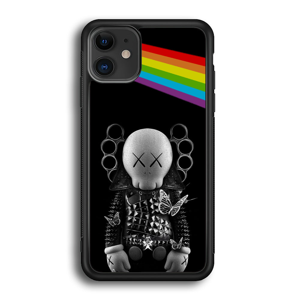 Kaws Metal Style Rainbow iPhone 12 Case | Slim Rubber Case for iPhone 12