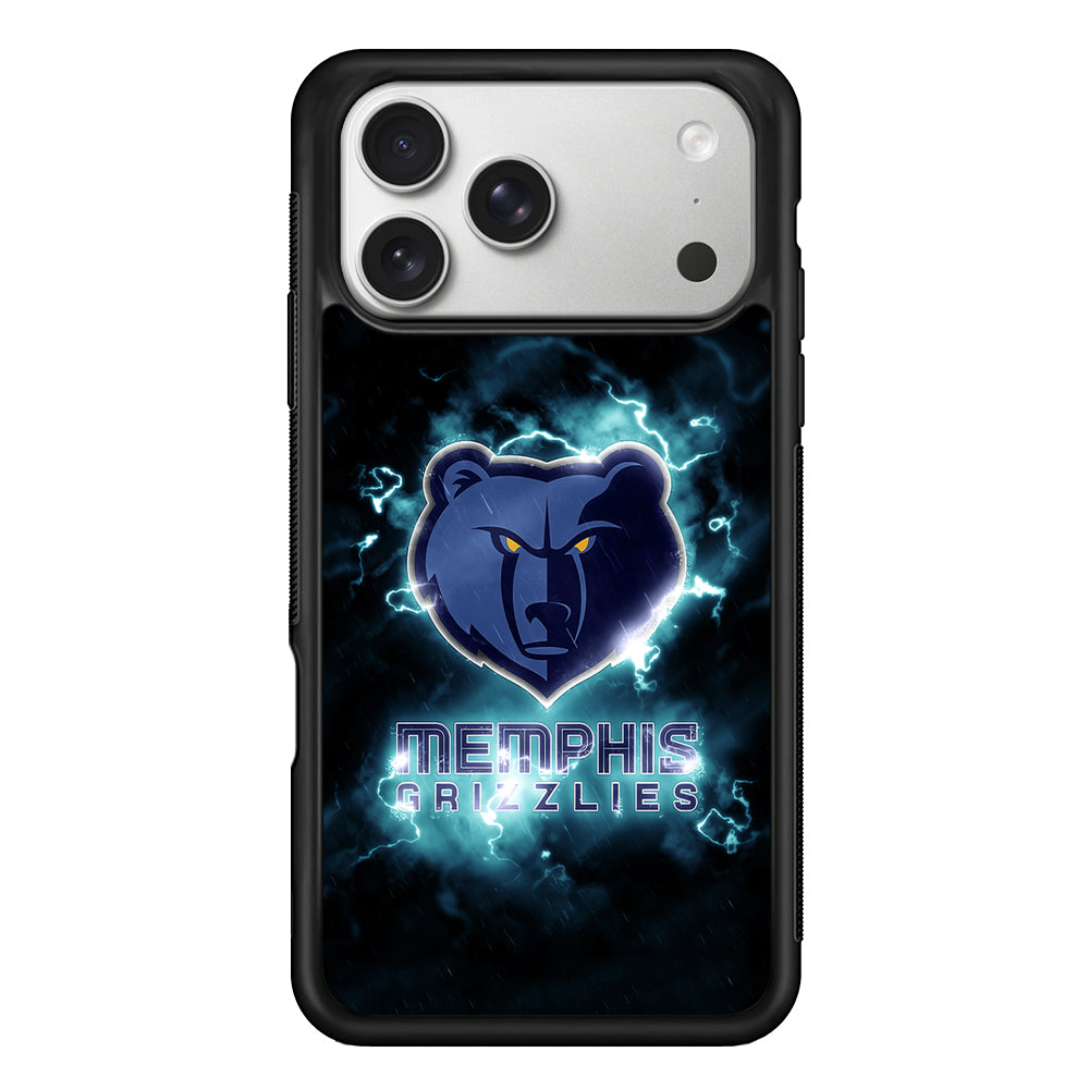 Memphis Grizzlies Lightning iPhone 17 Pro Case | Slim Rubber Case for iPhone 17 Pro