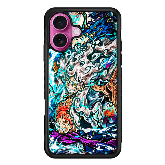 Luffy Gear 5 VS Kaido iPhone 17 Case | Slim Protective Rubber Phone Cover