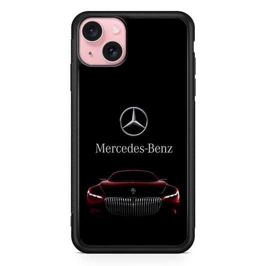 Mercedes-Benz Red Dark Aesthetic iPhone 15 Case | Slim Rubber Case for iPhone 15