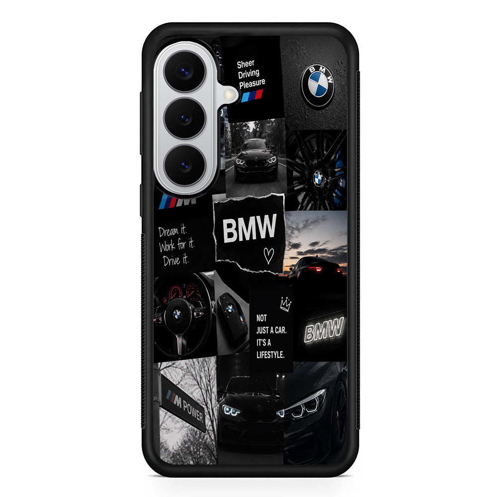 BMW M4 Cinematic Collage Samsung Galaxy S26 Case | Slim Rubber Case for Samsung Galaxy S26