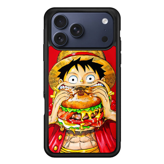 Monkey D Luffy Eating a Burger iPhone 17 Pro Max Case | Slim Protective Cover for iPhone 17 Pro Max
