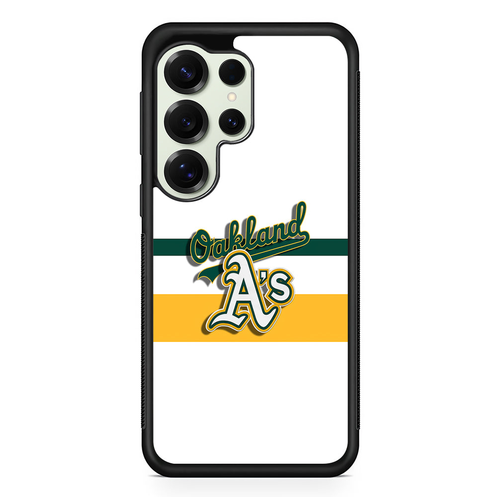 Oakland Athletics Logo Samsung Galaxy S25 Ultra Case | Durable Rubber Case for Samsung Galaxy S25 Ultra
