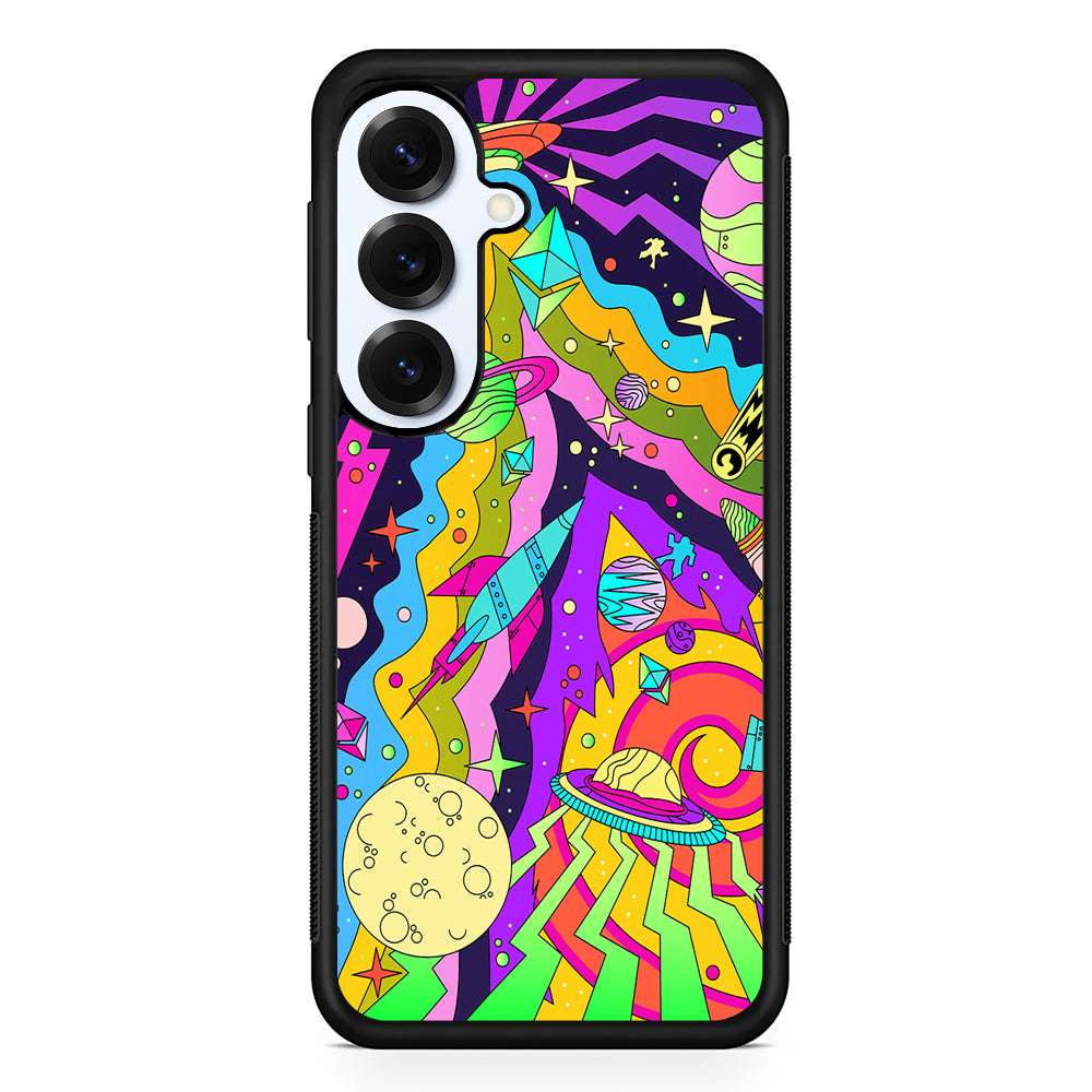 Trippy Spaceland Planets Samsung Galaxy S25 Plus Case | Slim Rubber Cover for Samsung Galaxy S25 Plus