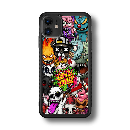 Santa Cruz Skateboard Monster iPhone 11 Case | Slim Rubber Case for iPhone 11