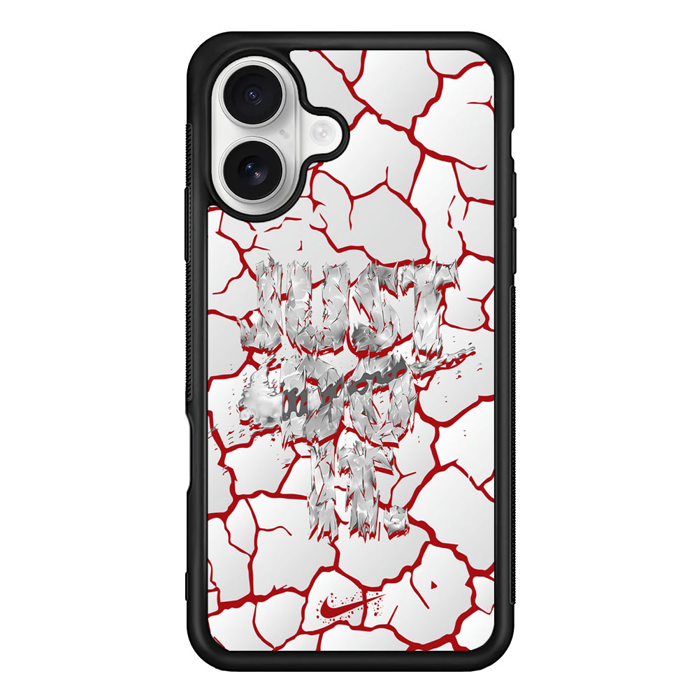 Nike On The Red Crack iPhone 16 Plus Case – Slim Fit Protective Phone Case
