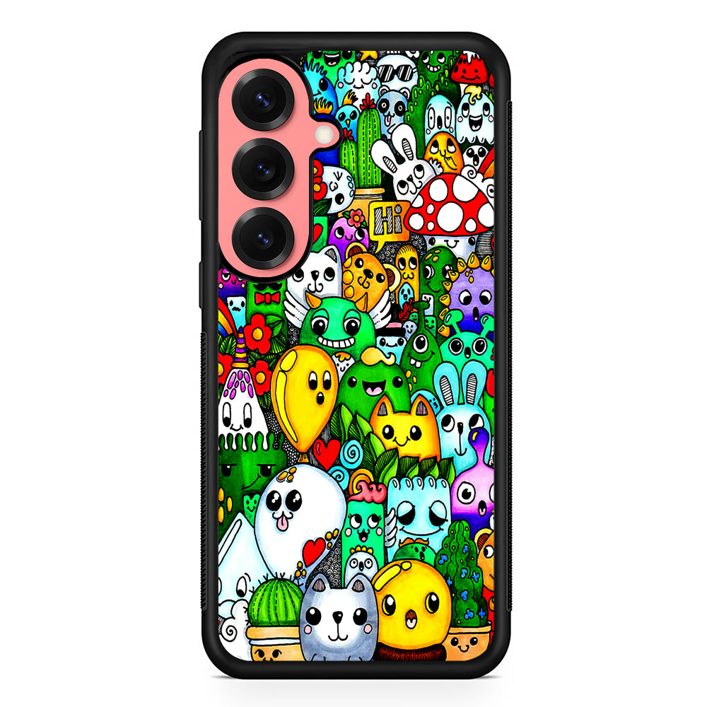 Cute Doodle Art Colorful Samsung Galaxy S25 Case | Protective Case for Samsung Galaxy S25