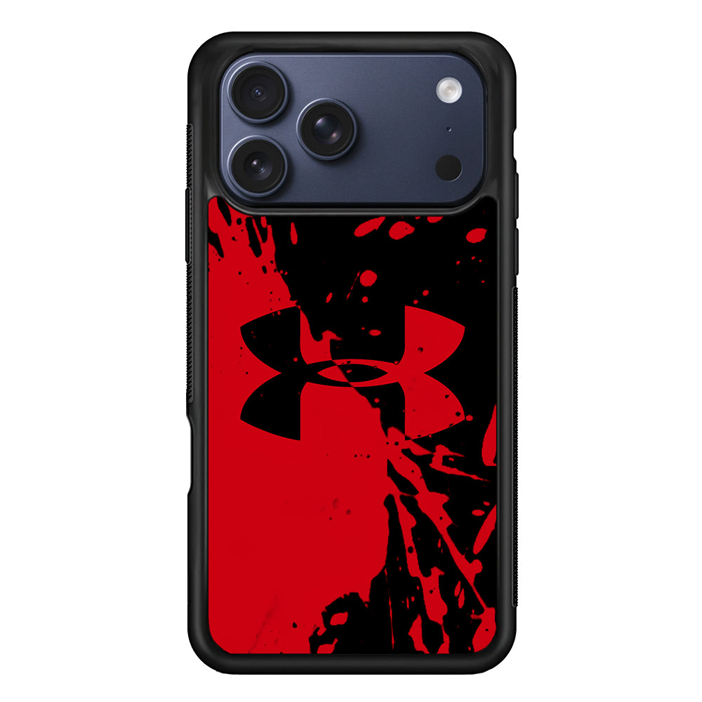 Under Armour Black Red iPhone 17 Pro Max Case | Slim Rubber Case for iPhone 17 Pro Max