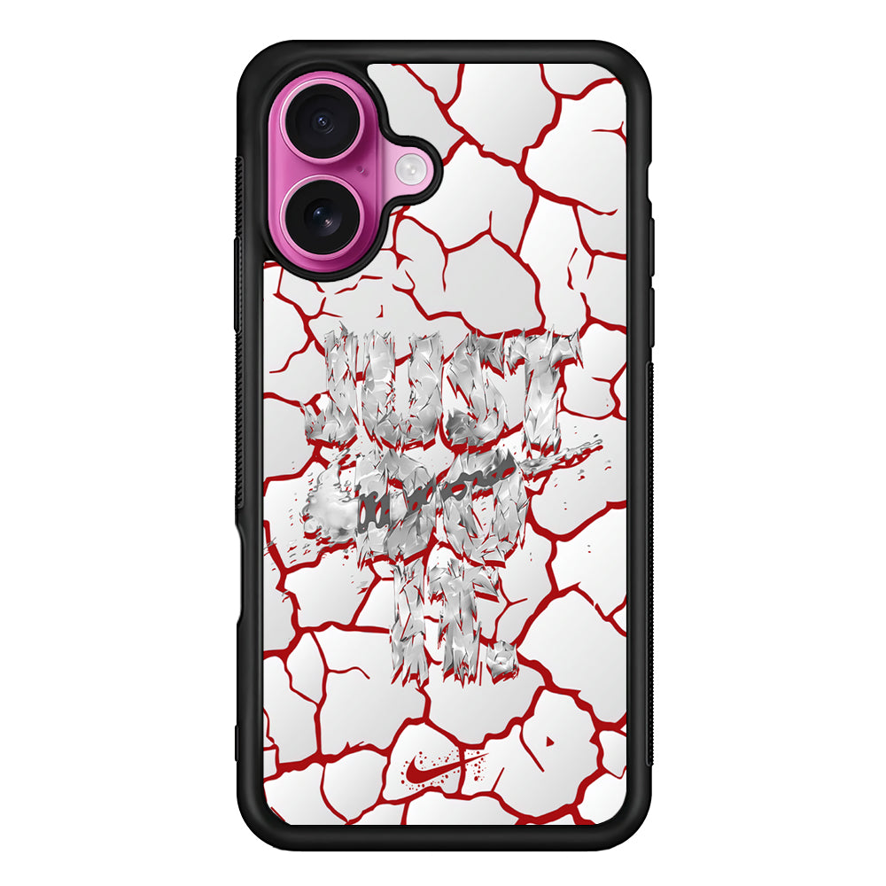 Nike On The Red Crack iPhone 17 Case - Slim Rubber Case for iPhone 17