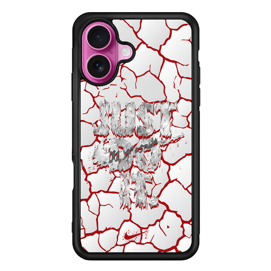Nike On The Red Crack iPhone 17 Case - Slim Rubber Case for iPhone 17