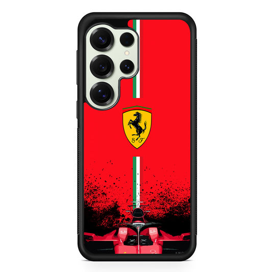 Ferrari Luxury Car Logo Samsung Galaxy S25 Ultra Case | Slim Rubber Case for Samsung Galaxy S25 Ultra