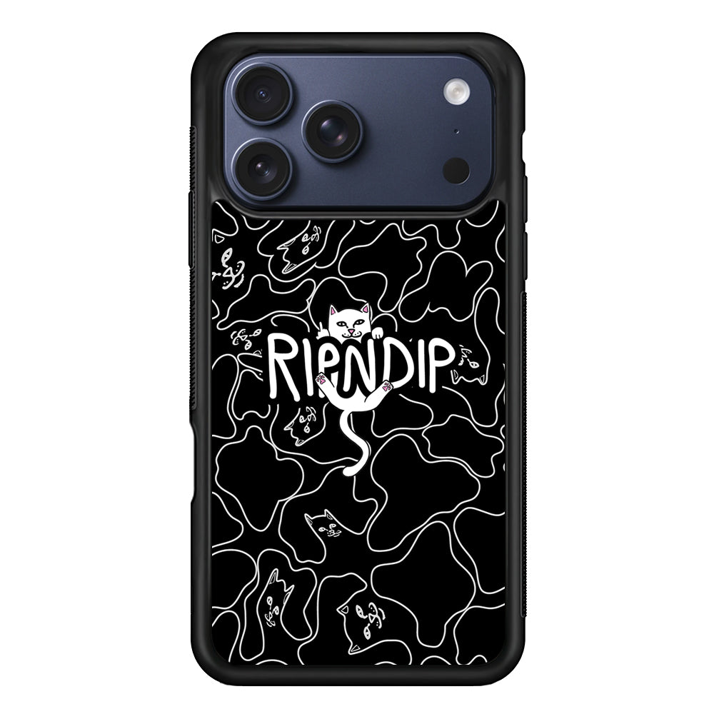 Rip N Dip Black Camo iPhone 17 Pro Max Case | Slim Rubber Case for iPhone 17 Pro Max