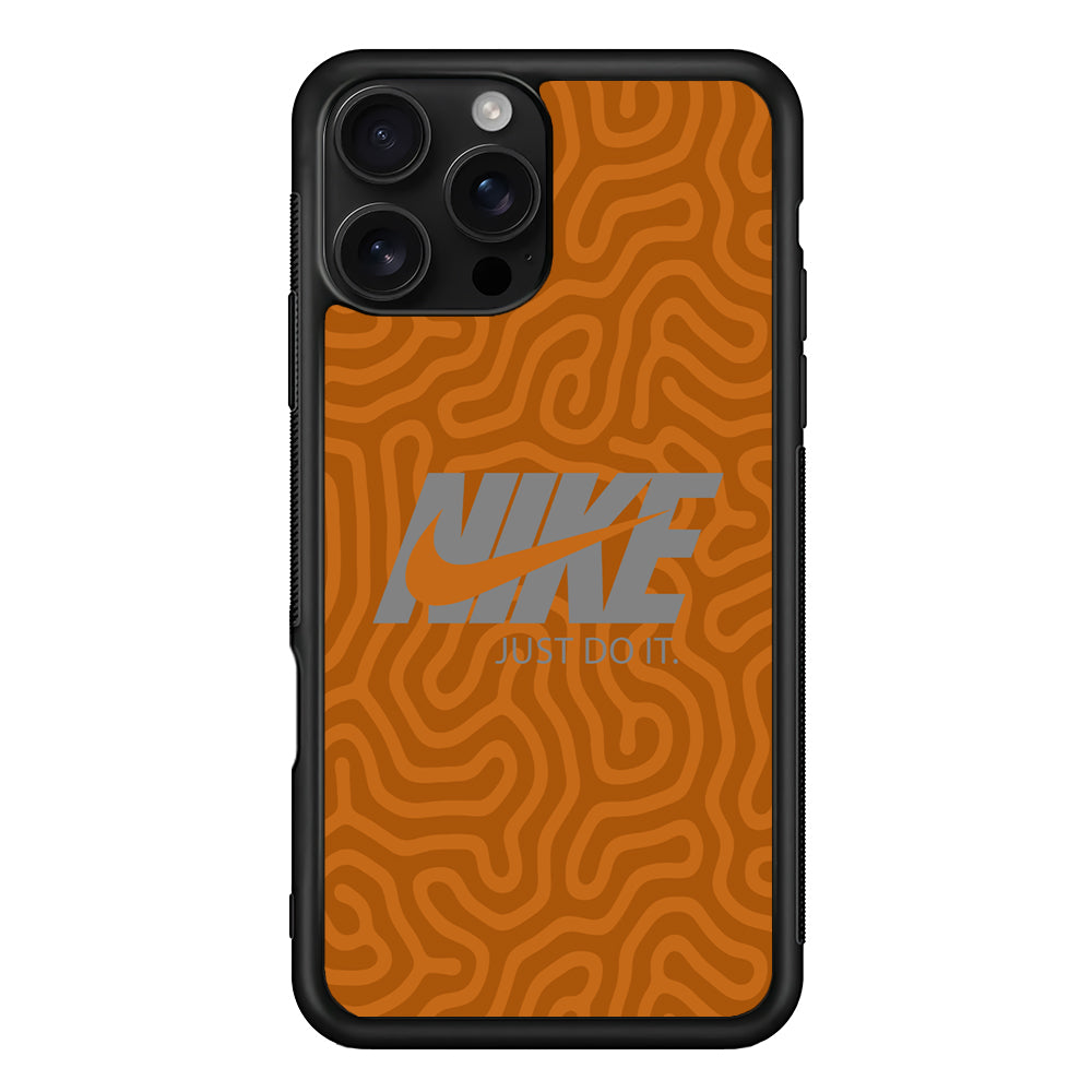 Nike Brown Maze iPhone 16 Pro Case - Stylish Protective Cover for iPhone 16 Pro