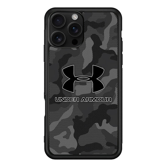 Under Armour Black Camo iPhone 16 Pro Case | Slim Rubber Case for iPhone 16 Pro