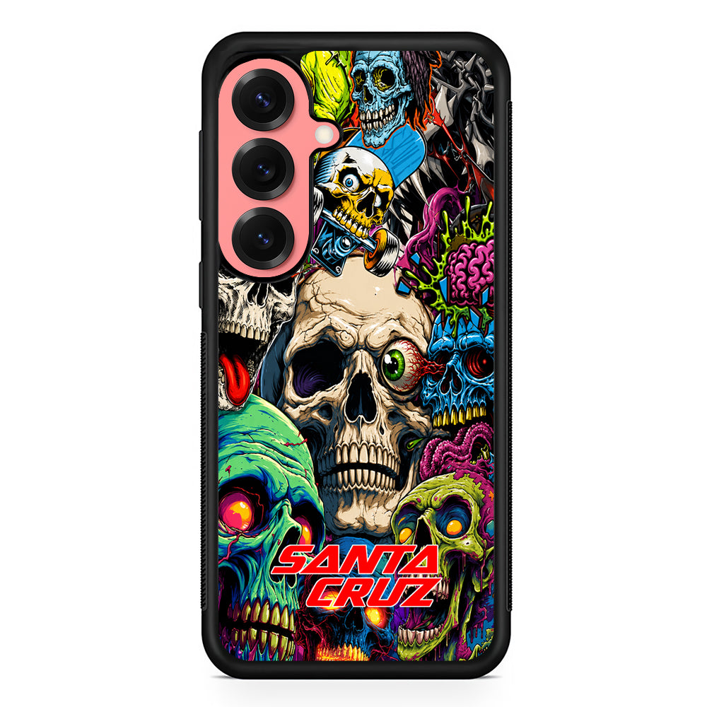 Santa Cruz Skateboard Skull Samsung Galaxy S25 Case | Slim Rubber Case for Samsung Galaxy S25