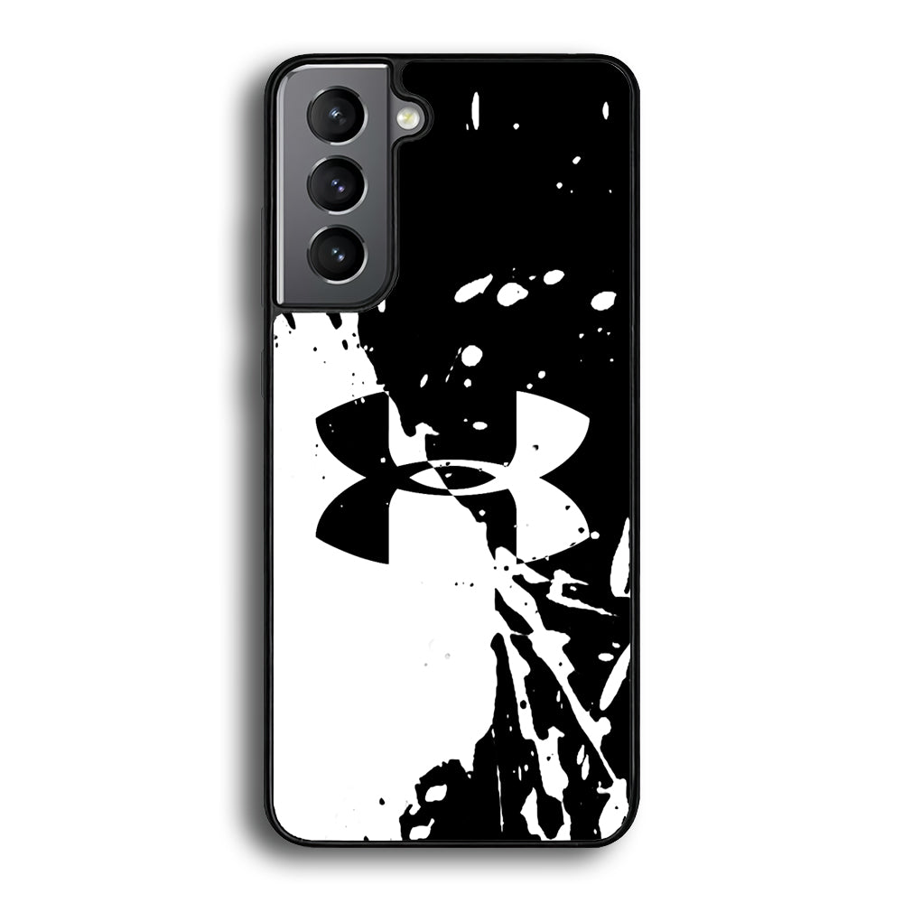 Under Armour Black White Samsung Galaxy S24 Plus Case | Slim Rubber Case for Samsung Galaxy S24 Plus