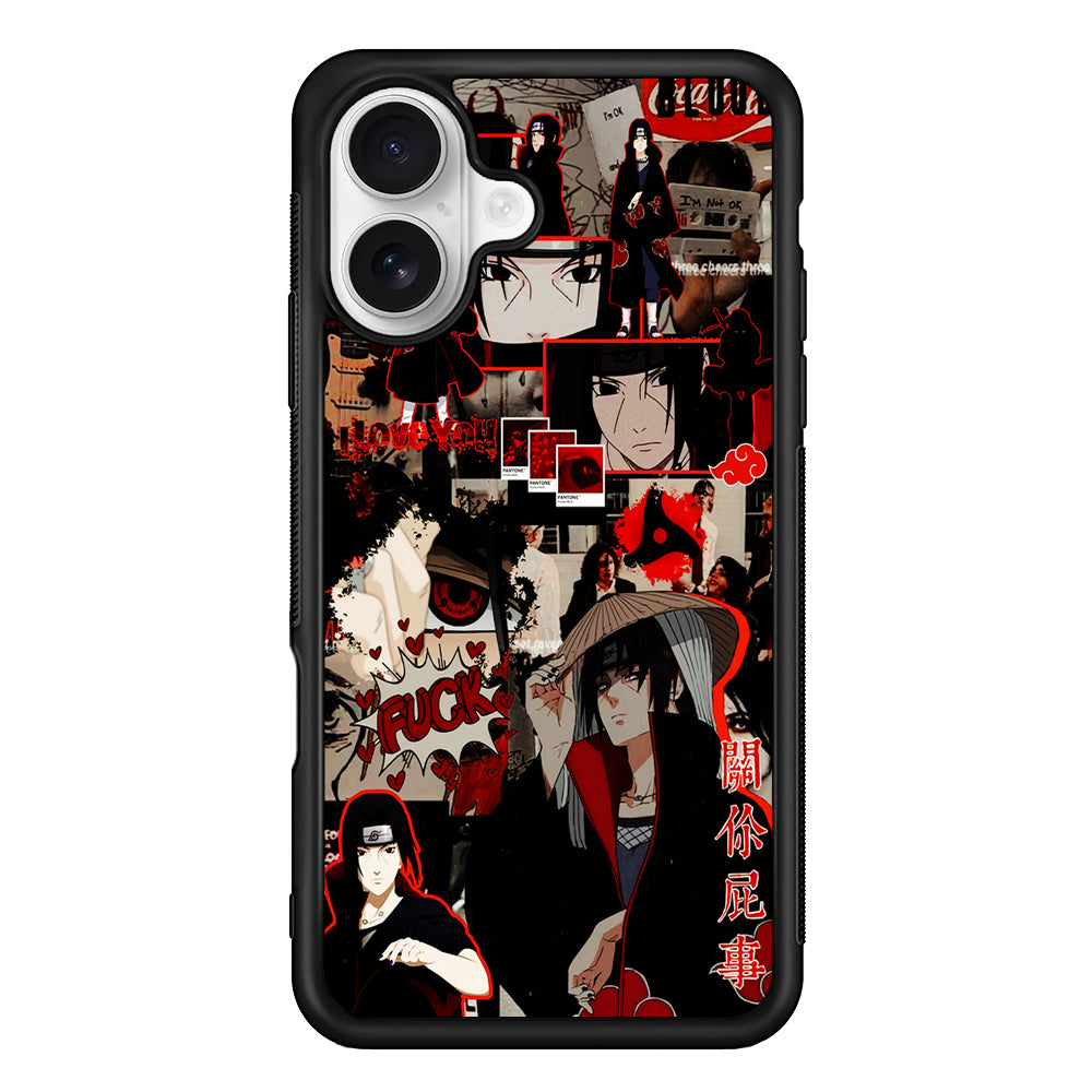 Itachi Uchiha Akatsuki Aesthetic iPhone 16 Plus Case | Durable Protective Rubber Cover
