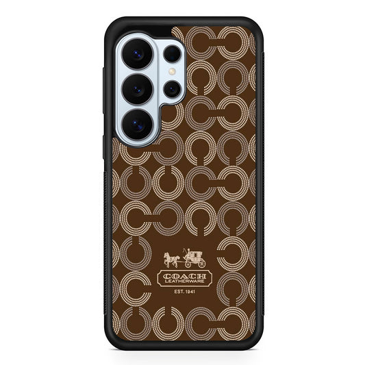 Coach Pattern Brown Samsung Galaxy S26 Ultra Case | Protective Phone Cover