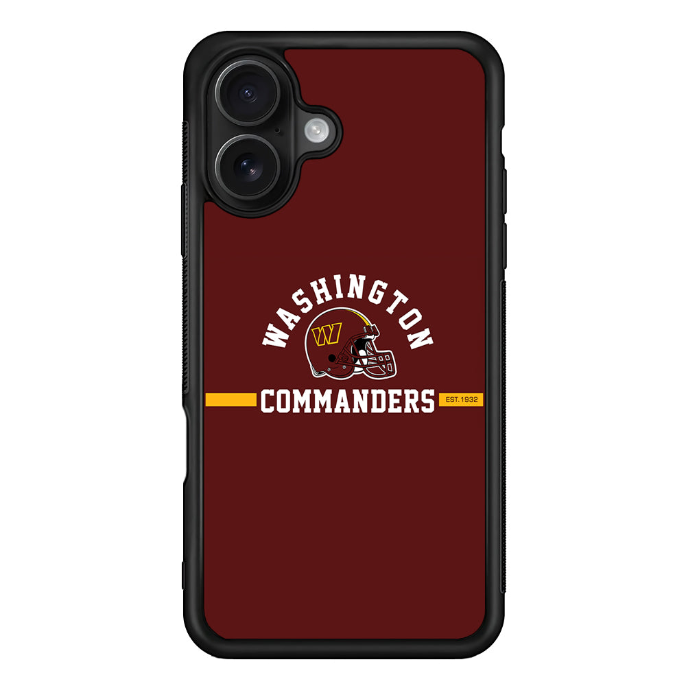 Washington Commanders Helmet iPhone 16 Case - Oxvistore
