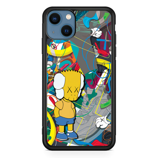 Kaws Doodle Bart Cover iPhone 13 Case | Slim Rubber Case for iPhone 13