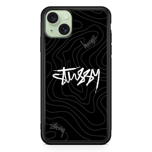 Stussy Black Vibes iPhone 14 Plus Case | Slim Rubber Case for iPhone 14 Plus