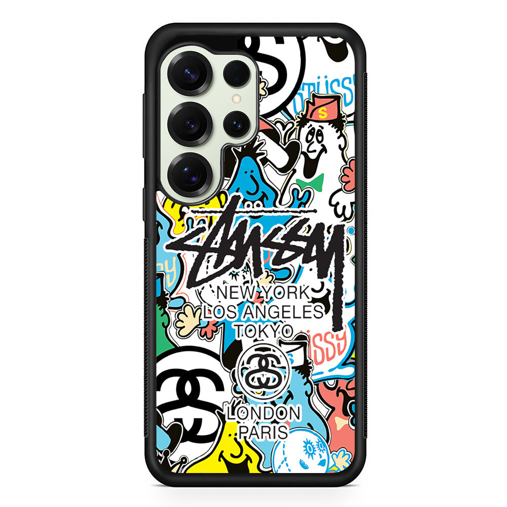 Stussy Doodle Doll Samsung Galaxy S25 Ultra Case | Slim Rubber Case for Samsung Galaxy S25 Ultra