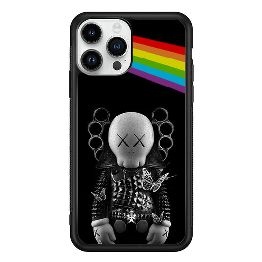 Kaws Metal Style Rainbow iPhone 13 Pro Case | Slim Rubber Case for iPhone 13 Pro