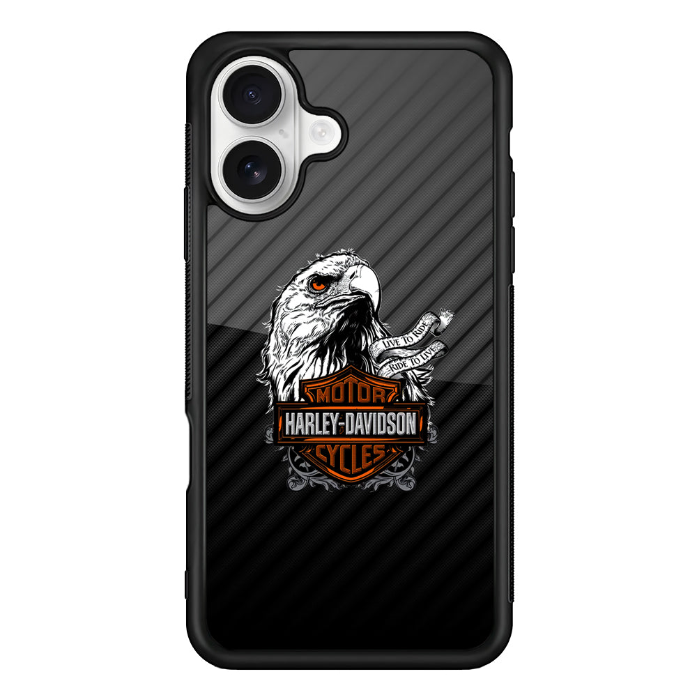 Harley Davidson Dashing Like an Eagle iPhone 16 Plus Case – Slim Fit Protective Phone Case