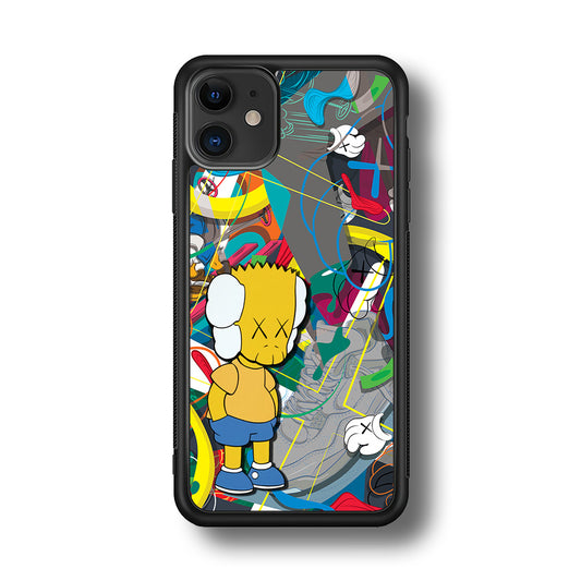 Kaws Doodle Bart Cover iPhone 11 Case | Slim Rubber Case for iPhone 11