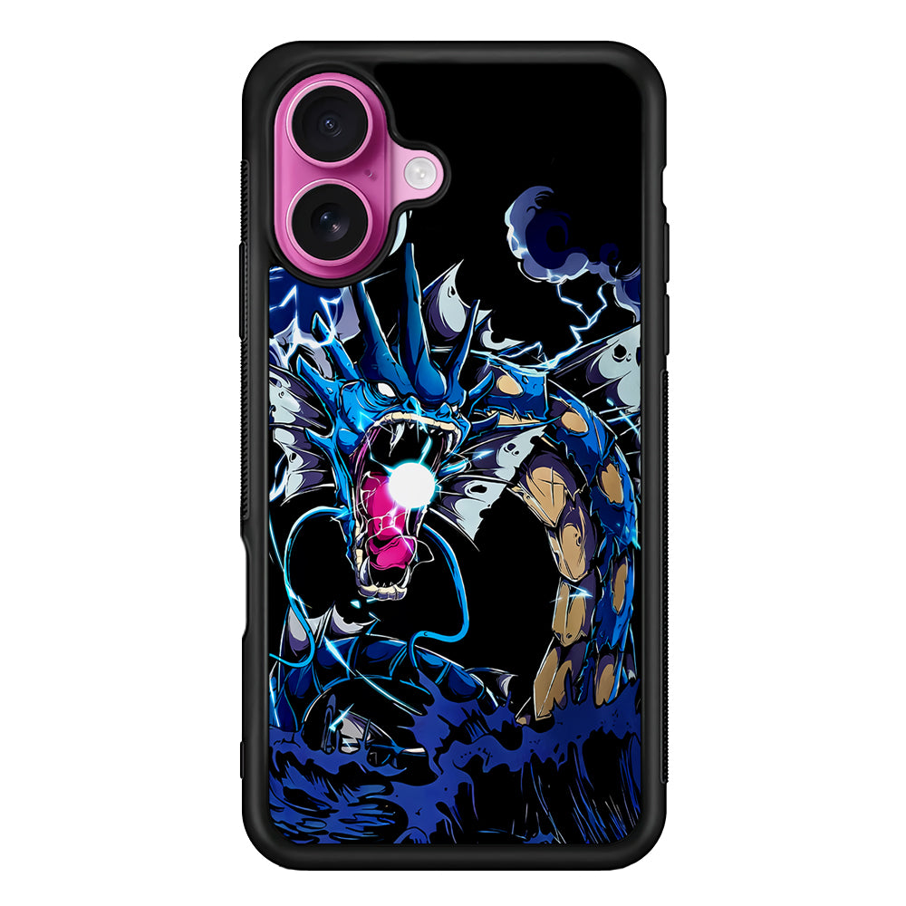 Pokemon Water Gyarados iPhone 17 Case | Slim Protective Rubber Phone Cover