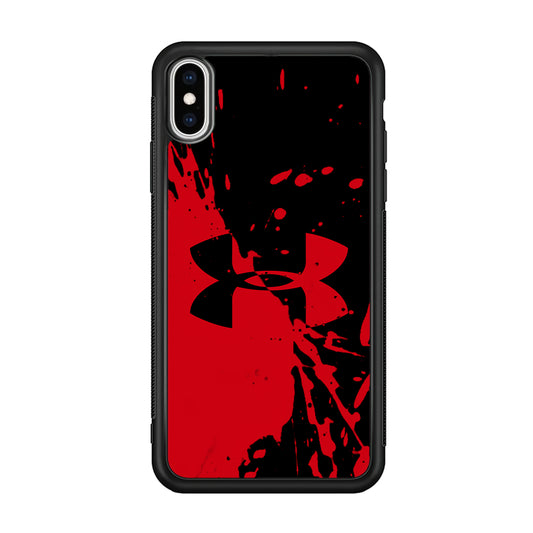 Under Armour Black Red iPhone Xs Max Case | Slim Rubber Case for iPhone Xs Max