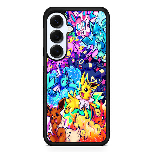 Pokemon Eevee Evolutions Art Samsung Galaxy S25 Plus Case | Slim Rubber Cover for Samsung Galaxy S25 Plus
