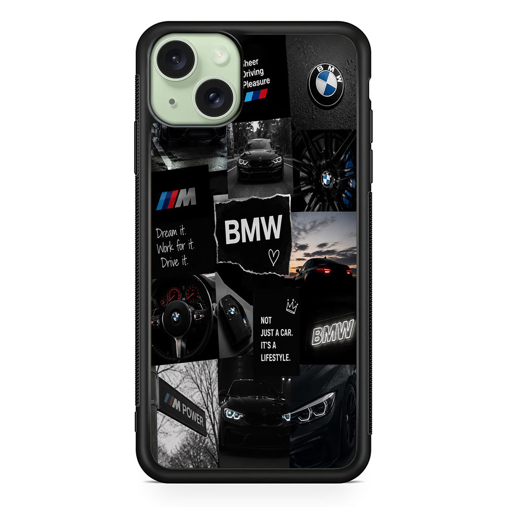 BMW M4 Cinematic Collage iPhone 14 Plus Case | Slim Rubber Case for iPhone 14 Plus